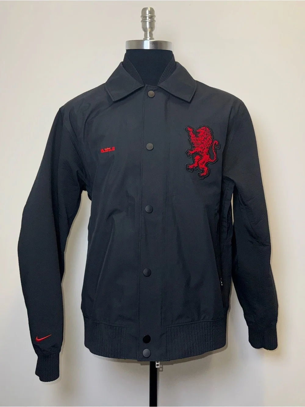 Nike LeBron Storm Fit ADV Jacket Black Red Lion Coaches Coat L